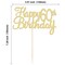 1 Pack Happy 60 th Birthday Cake Topper Gold Glitter Happy Birthday Cake Topper Happy 60 Birthday Cake Decoration for 60th Birthday Party Decorations